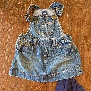 Baby Gap Denim skirt overall with bloomers